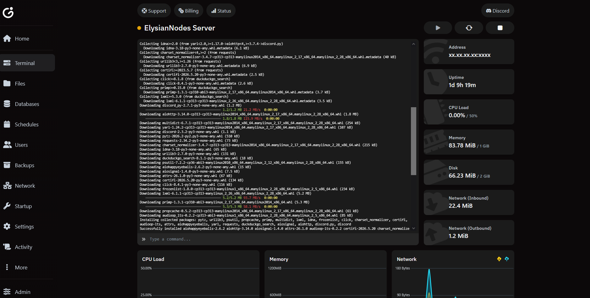 Elysian Panel Interface